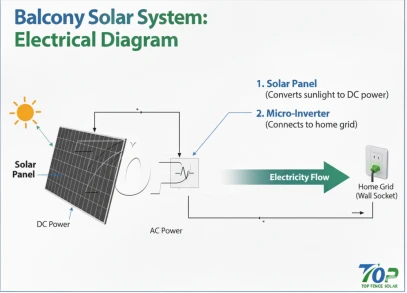 ¿Cómo funciona el sistema solar para balcones?