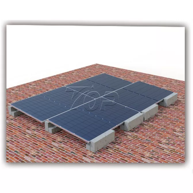 Sistema de montaje solar de techo plano de lastre