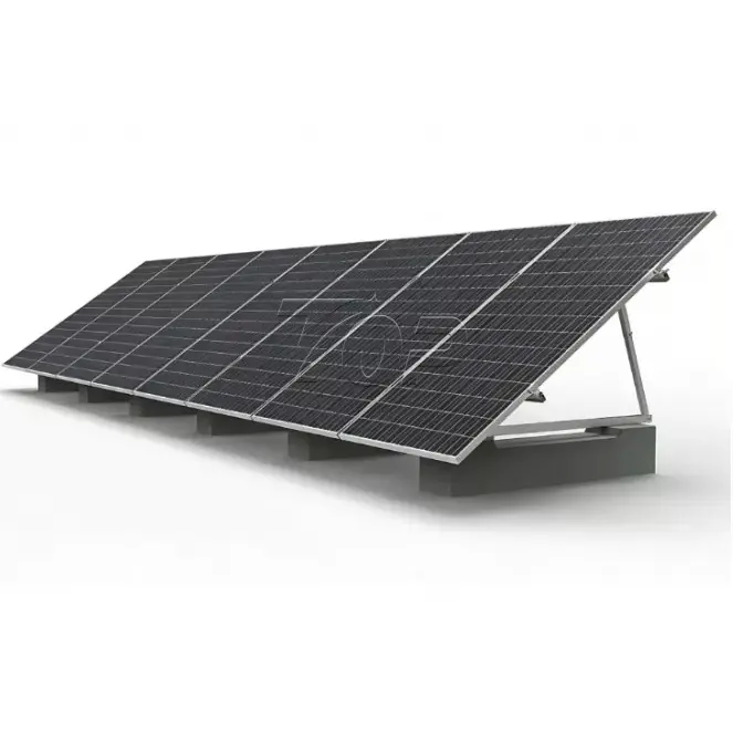 Sistema de montaje solar con balasto de aluminio para techo plano