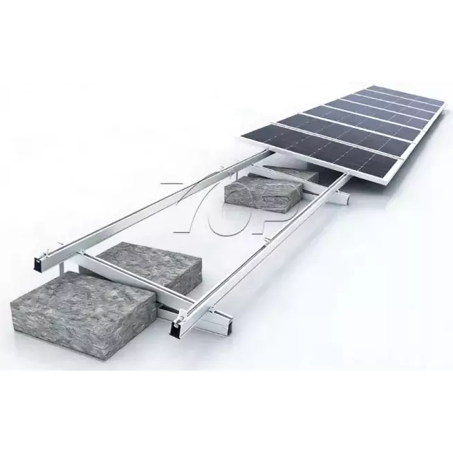Bastidor de montaje de lastre solar de hormigón para techo plano