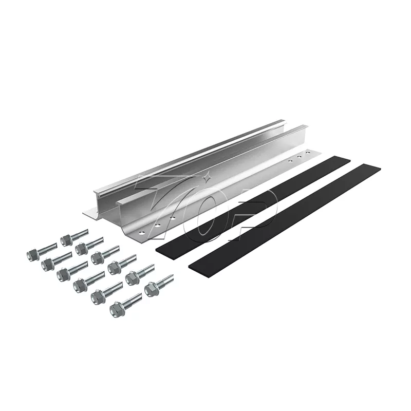 Sistema de mini riel para techo solar de metal trapezoidal