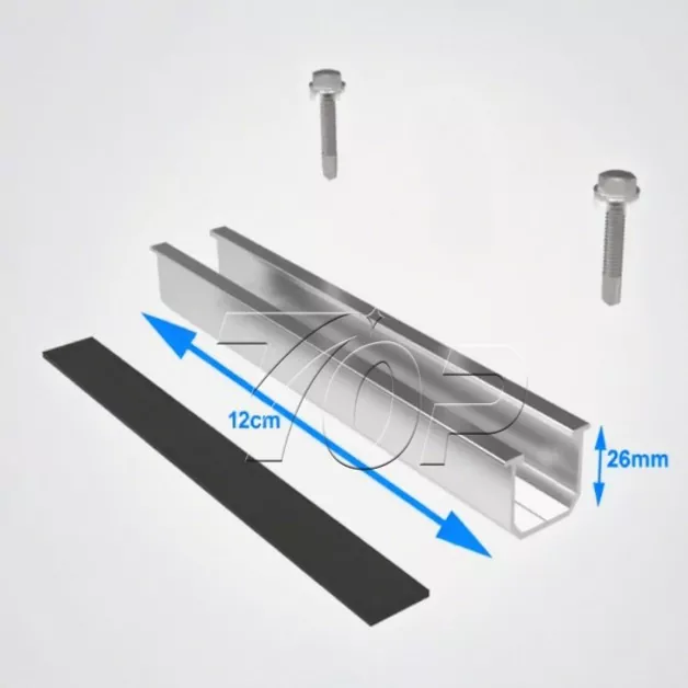 Montaje en portaequipajes para paneles solares sin rieles