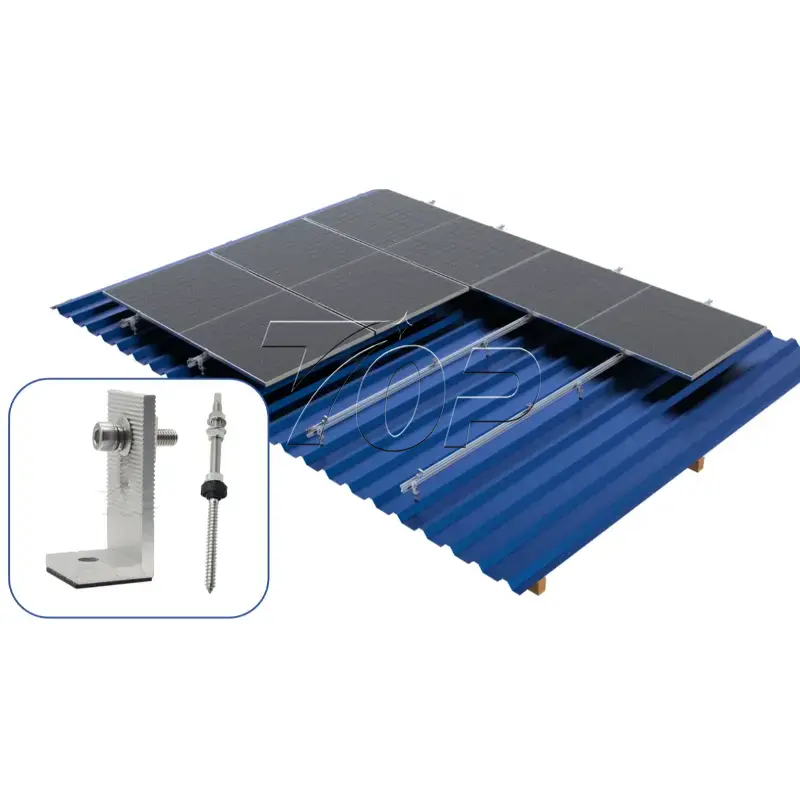 Kits de montaje en techo con pies solares en L