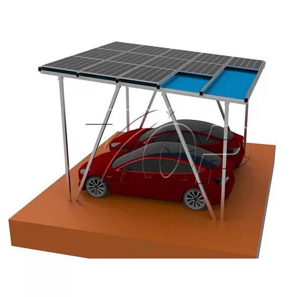 Cochera con paneles solares