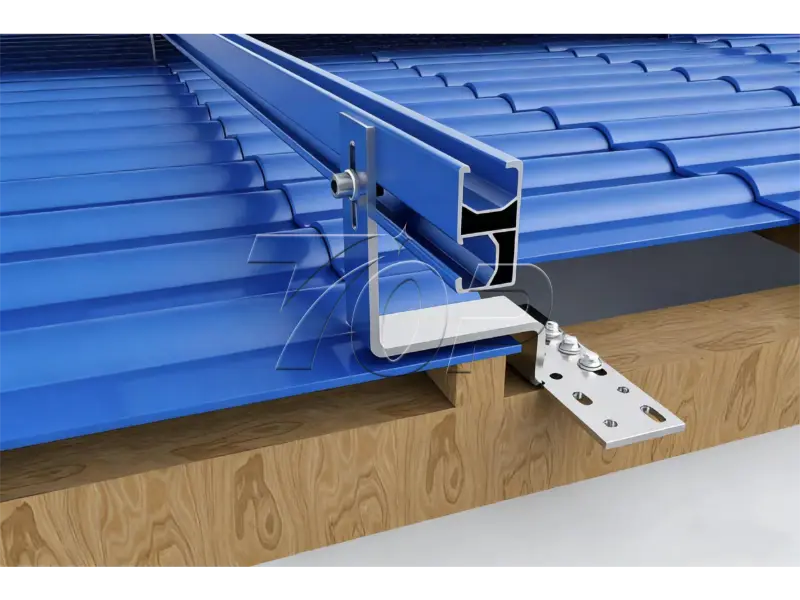 Estructuras de montaje de techos de tejas solares