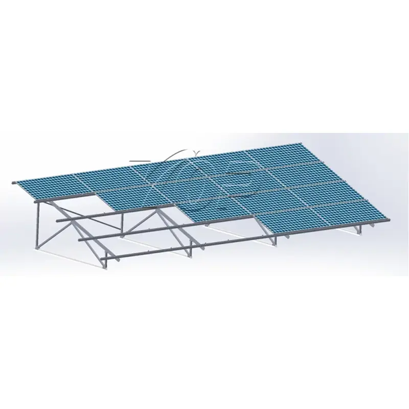Sistema de montaje solar triangular para techos metálicos