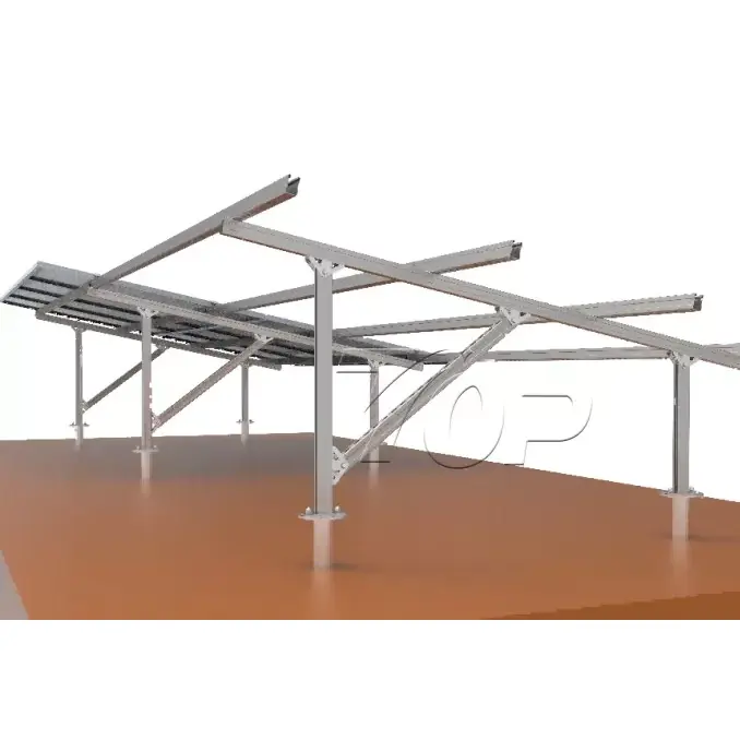Estructura de montaje en suelo de acero ZAM